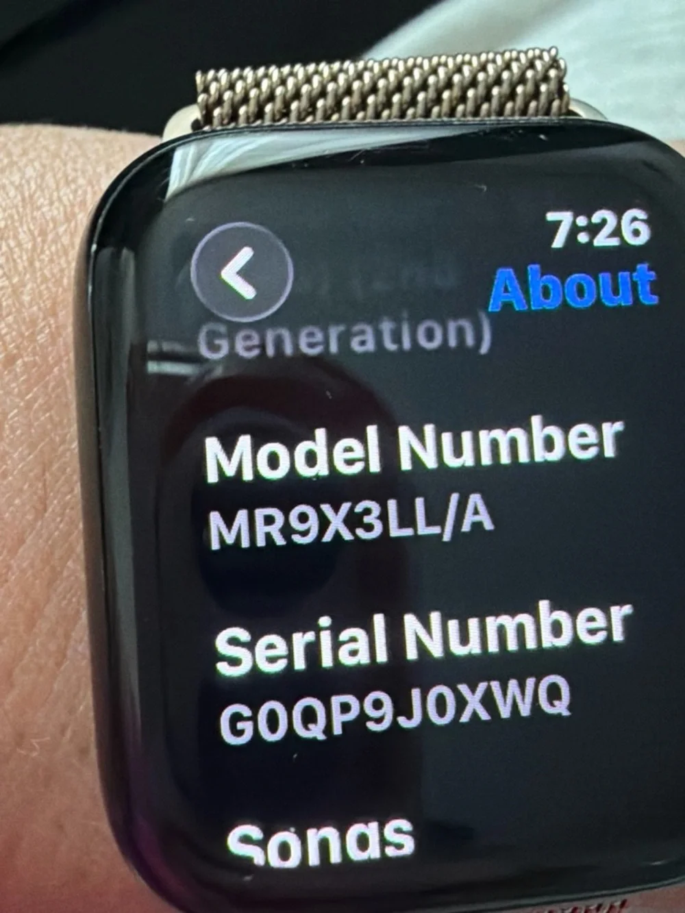 Smartwatch with black rubber original band - Black Case